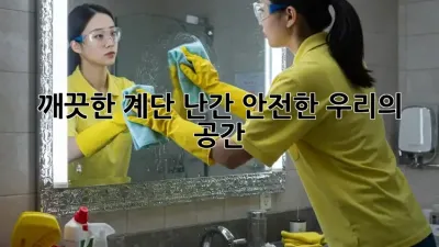 깨끗한 계단 난간, 안전한 우리의 공간